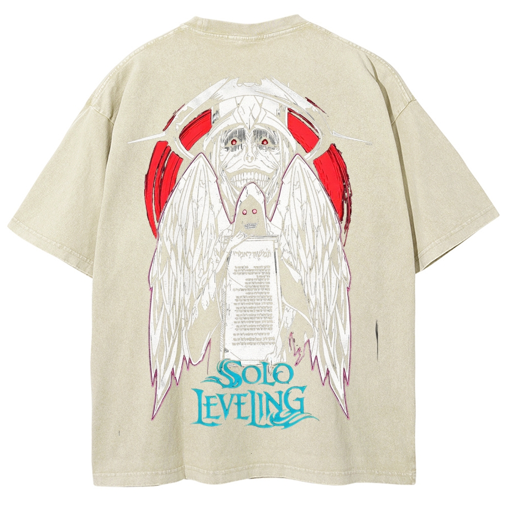 solo leveling Unisex Fit Washed T-Shirt 2502007479