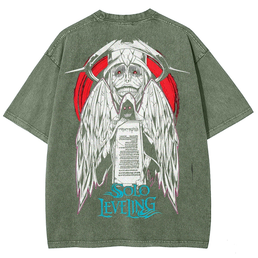 solo leveling Unisex Fit Washed T-Shirt 2502007479