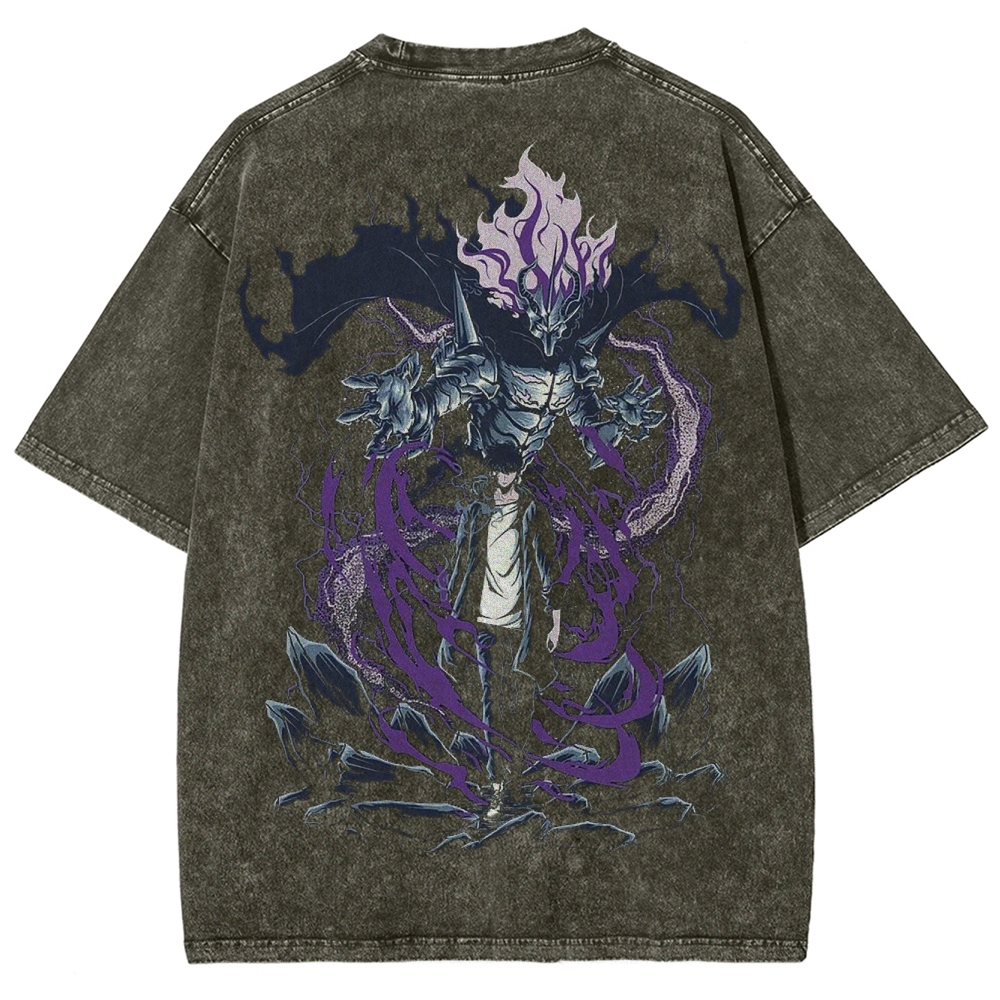 solo leveling Unisex Fit Washed T-Shirt 2502007484