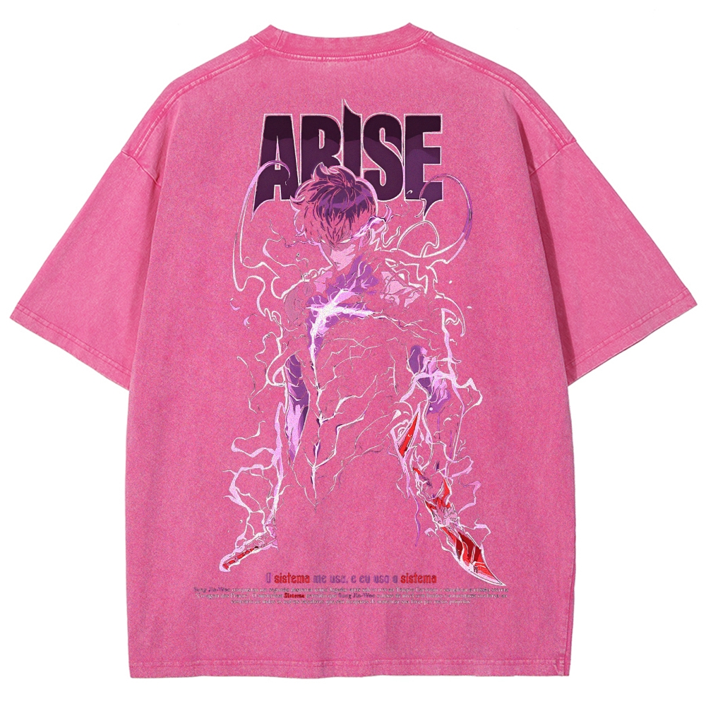 solo leveling Unisex Fit Washed T-Shirt 2502007499