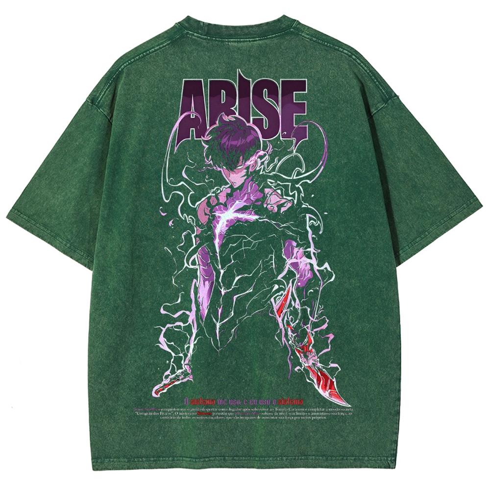 solo leveling Unisex Fit Washed T-Shirt 2502007499