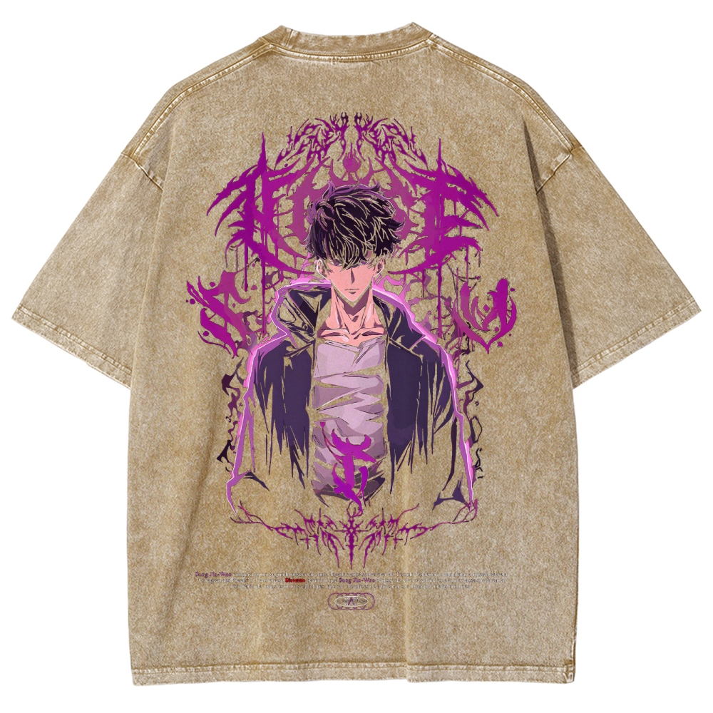 solo leveling Unisex Fit Washed T-Shirt 2502007503