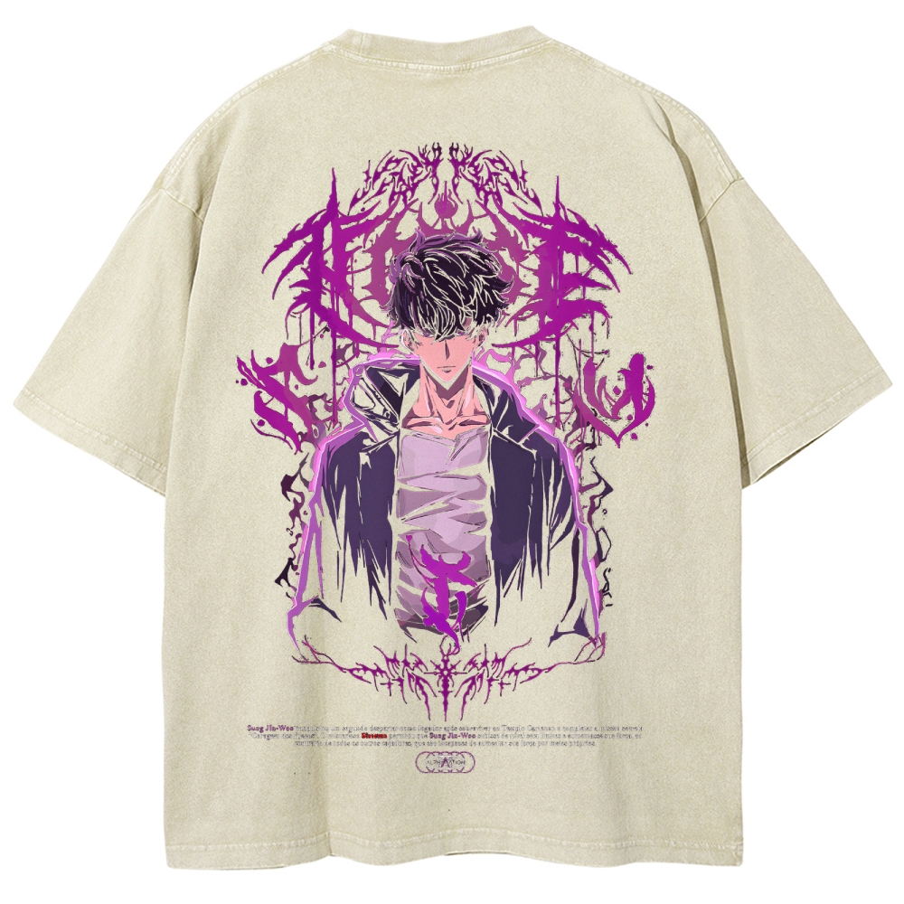 solo leveling Unisex Fit Washed T-Shirt 2502007503