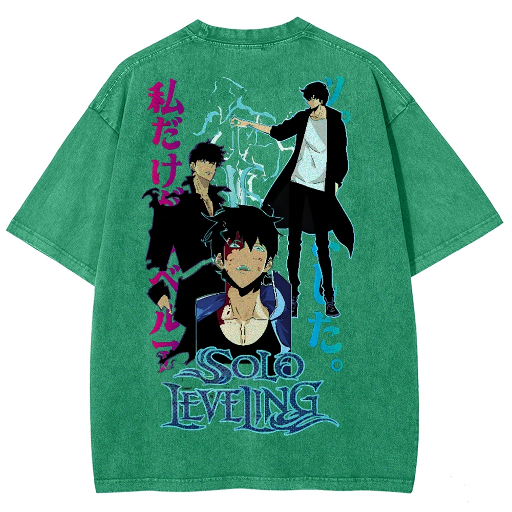 solo leveling Unisex Fit Washed T-Shirt 2502007534