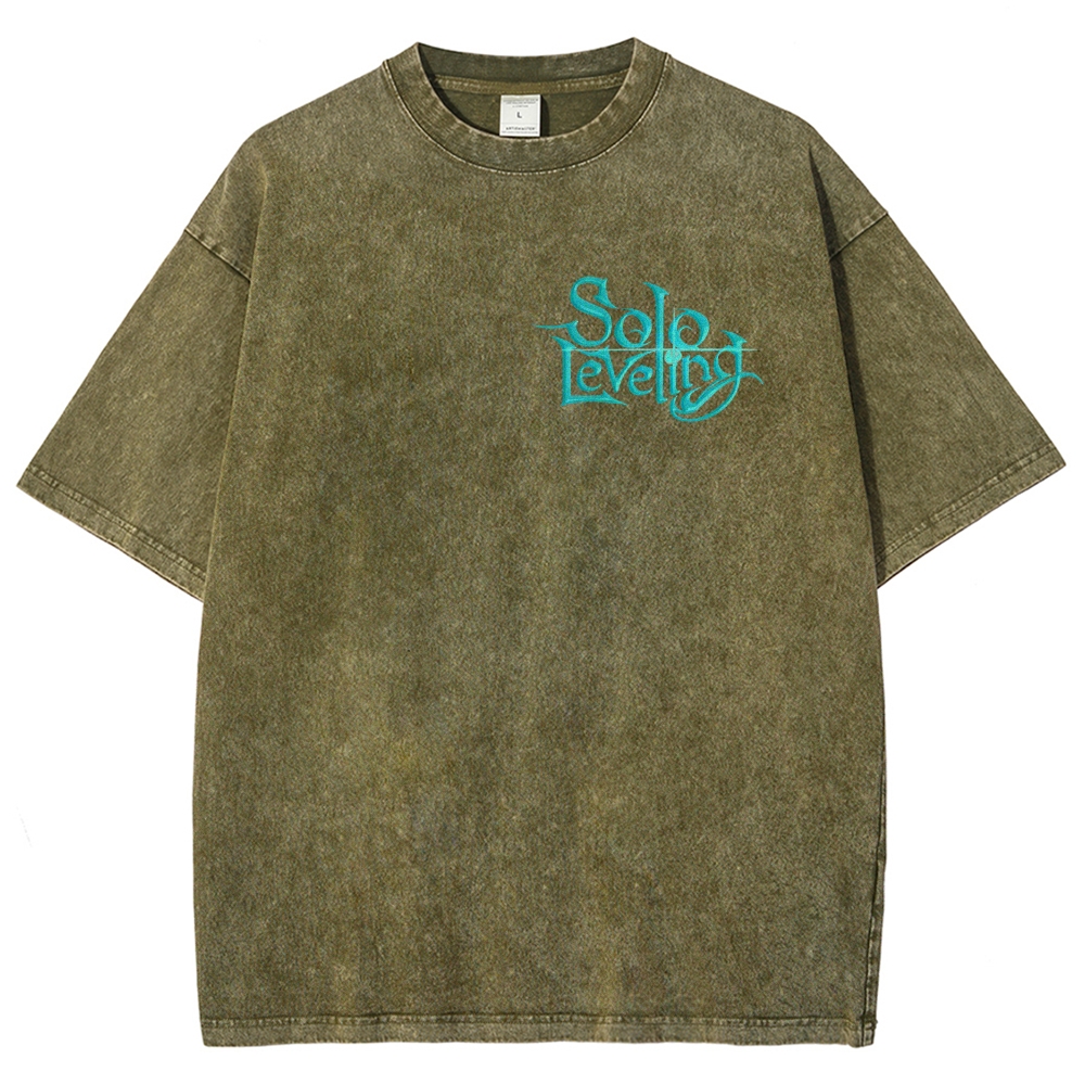solo leveling Unisex Fit Washed T-Shirt 2502007534