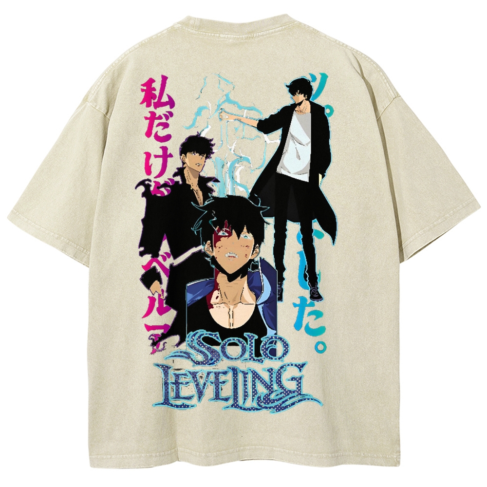 solo leveling Unisex Fit Washed T-Shirt 2502007534