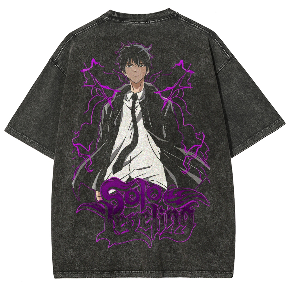 solo leveling Unisex Fit Washed T-Shirt 2502007599
