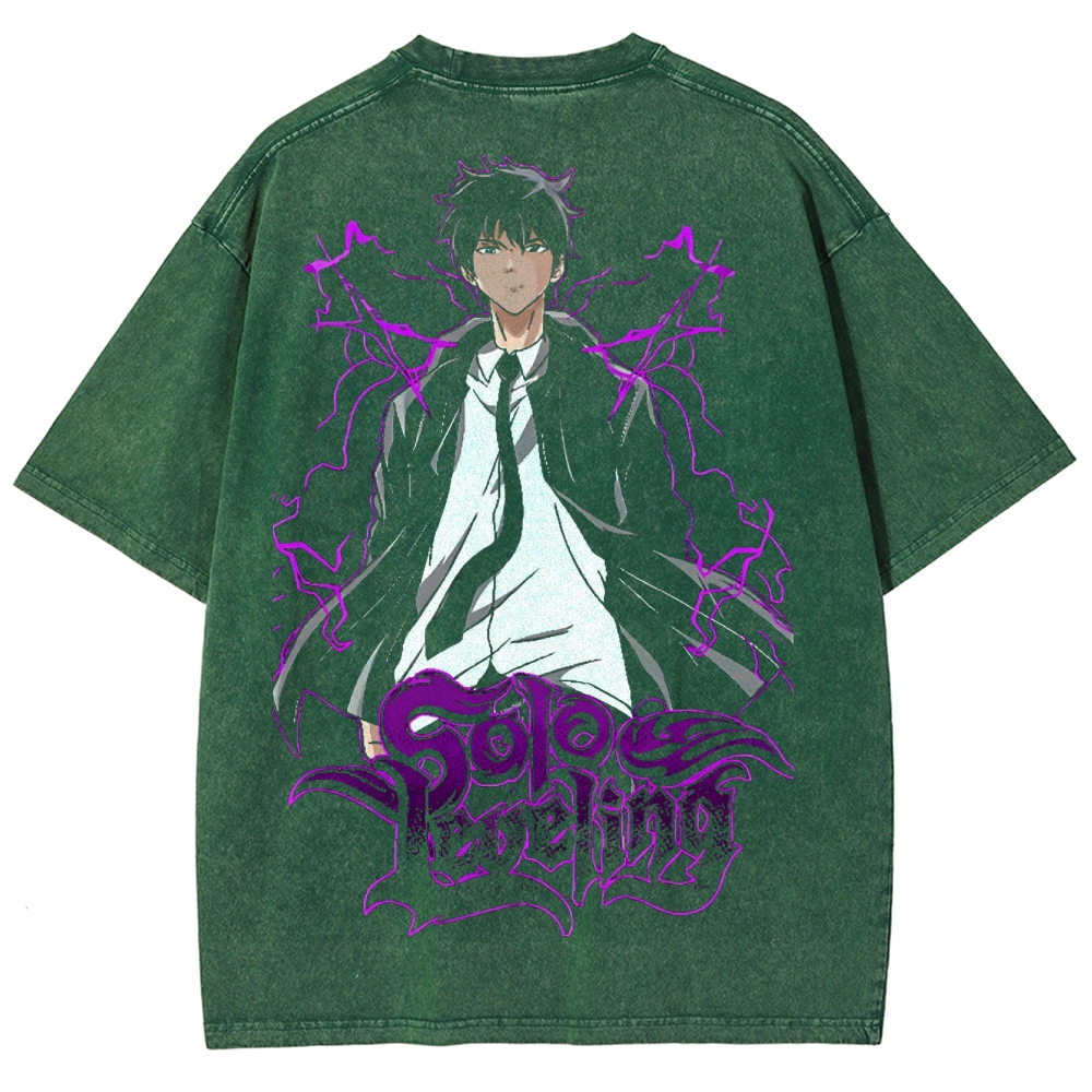solo leveling Unisex Fit Washed T-Shirt 2502007599