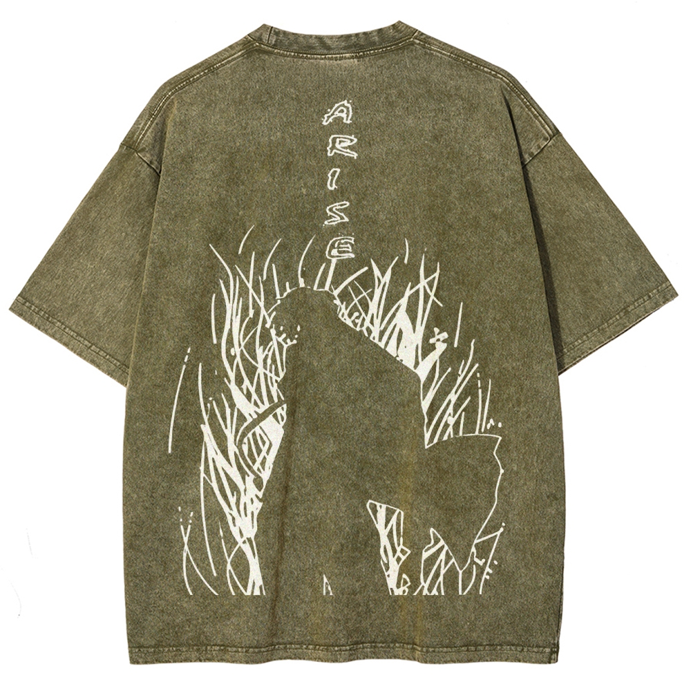 solo leveling Unisex Fit Washed T-Shirt 2502007607