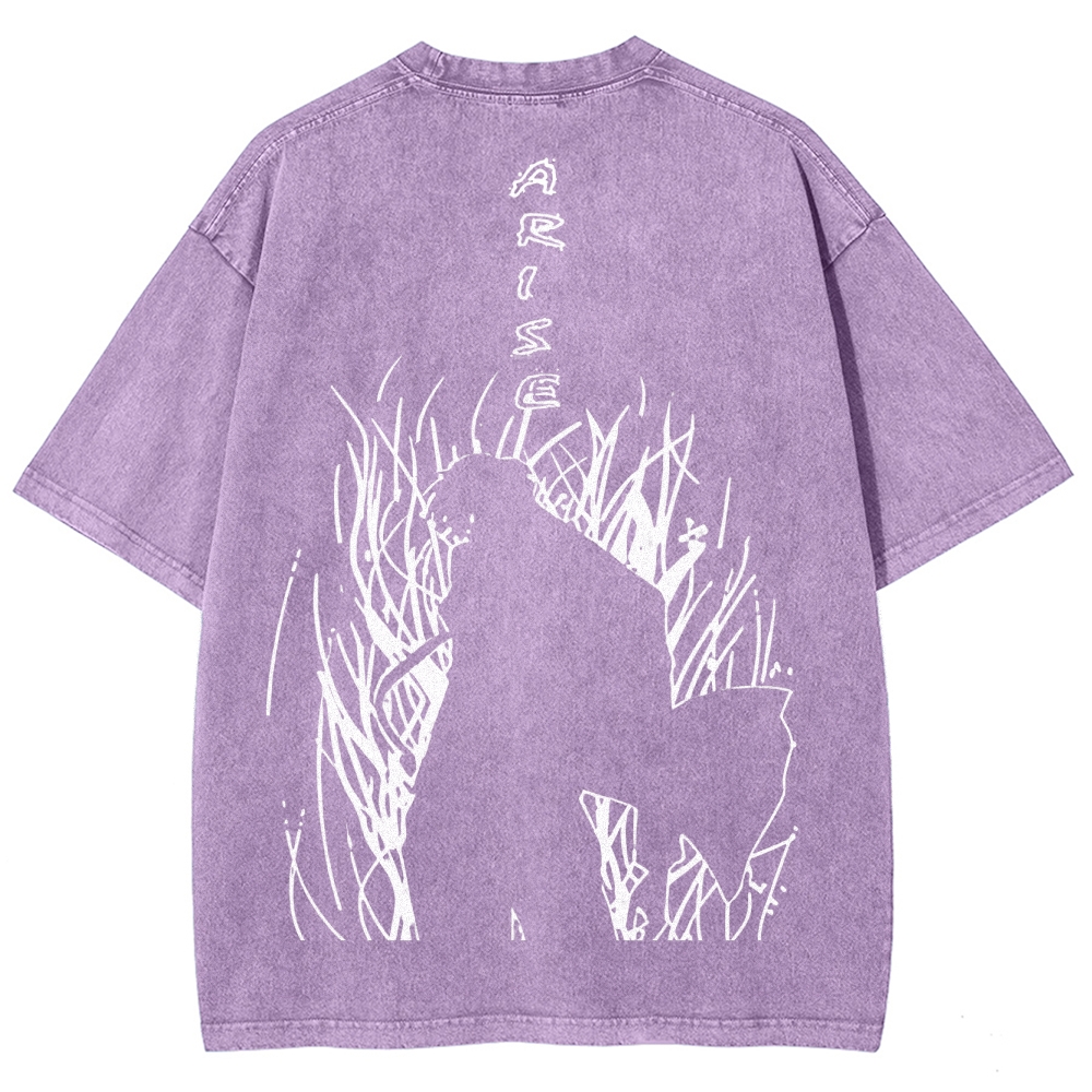 solo leveling Unisex Fit Washed T-Shirt 2502007607