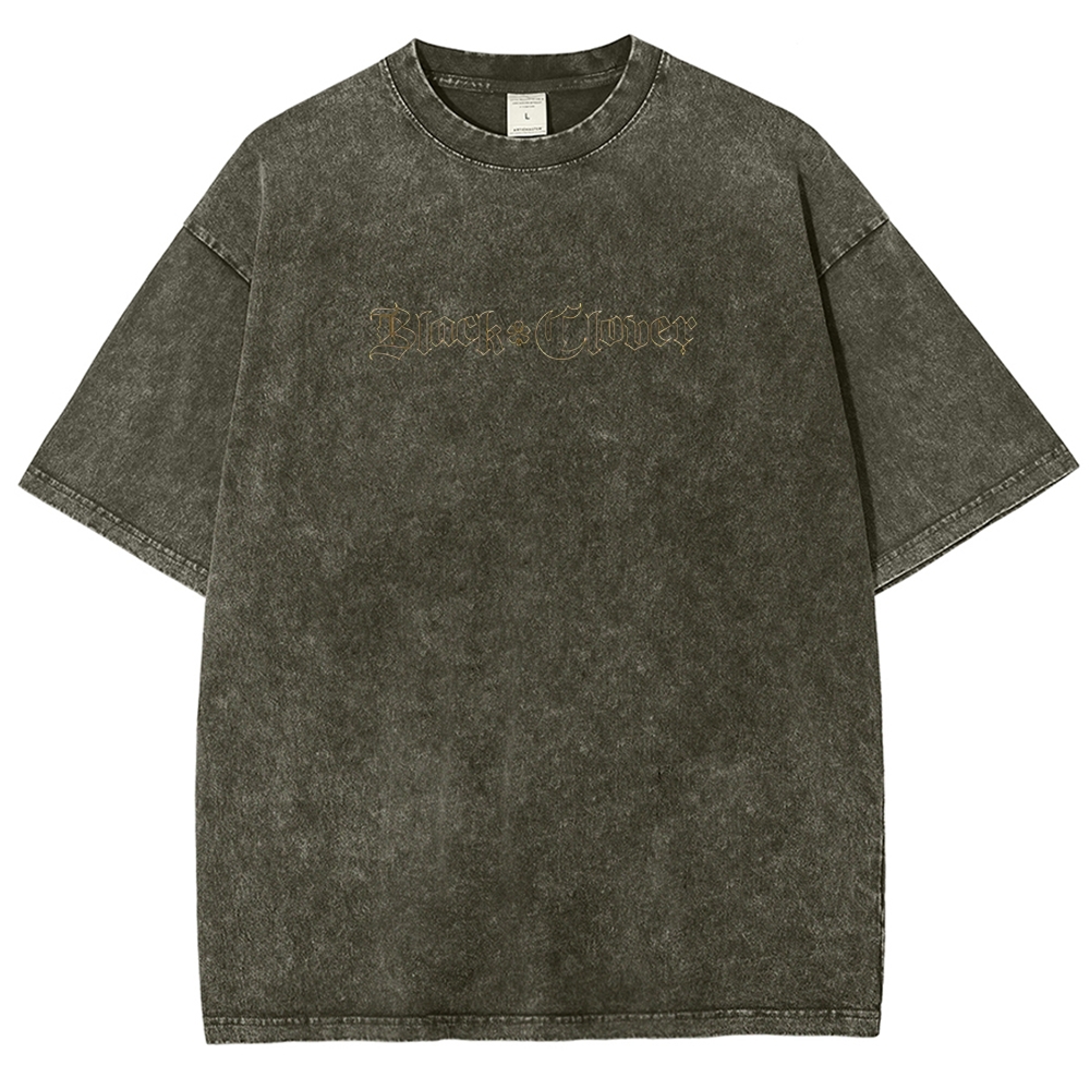 BLACK CLOVER Unisex Fit Washed T-Shirt 2502008147