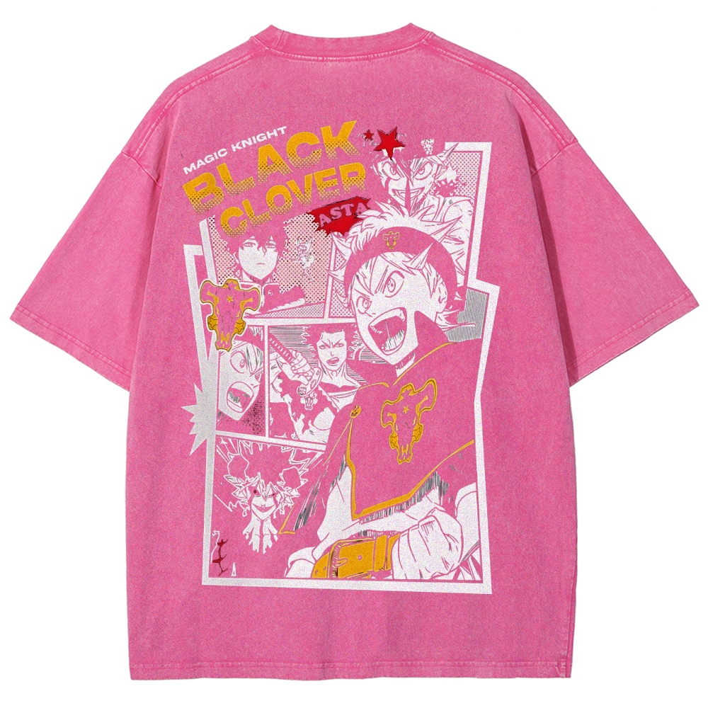 BLACK CLOVER Unisex Fit Washed T-Shirt 2502008147