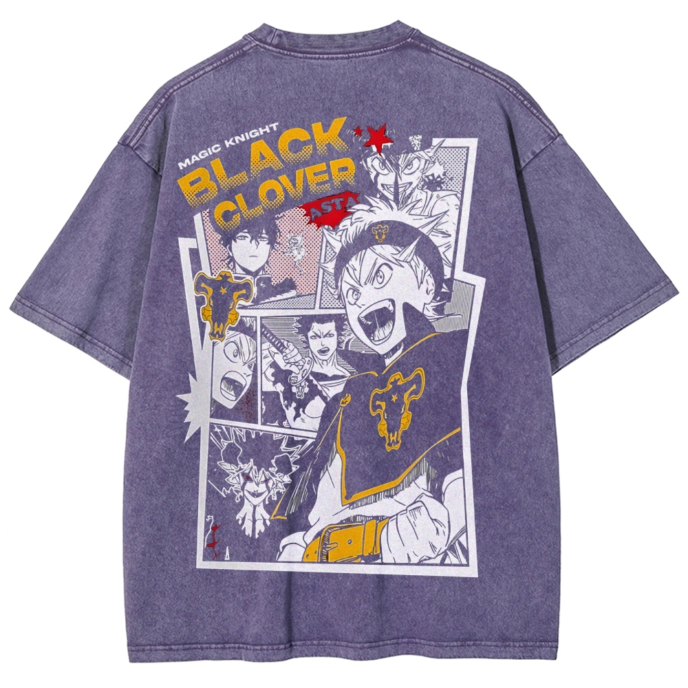 BLACK CLOVER Unisex Fit Washed T-Shirt 2502008147