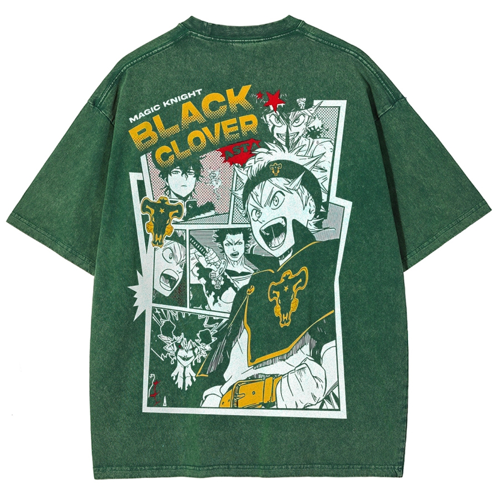 BLACK CLOVER Unisex Fit Washed T-Shirt 2502008147