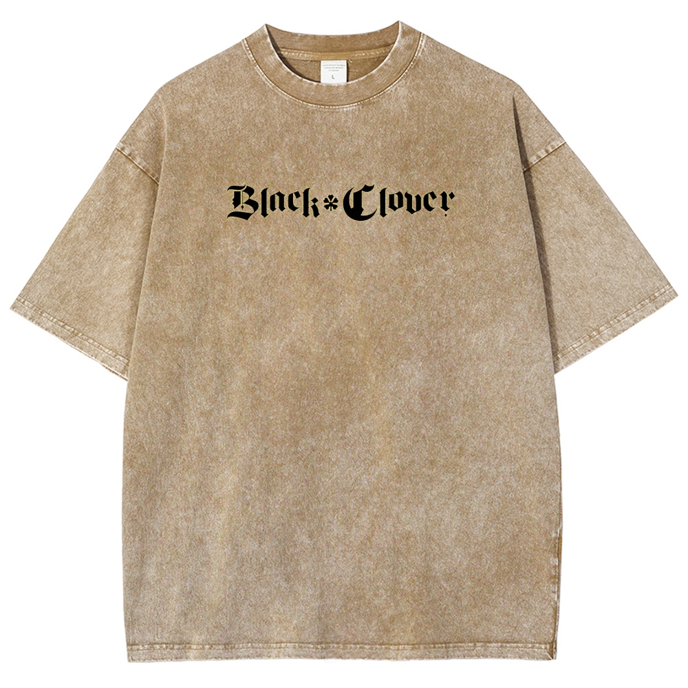 BLACK CLOVER Unisex Fit Washed T-Shirt 2502008148