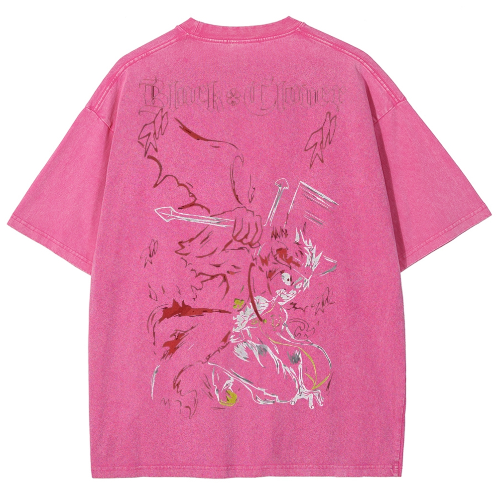BLACK CLOVER Unisex Fit Washed T-Shirt 2502008149