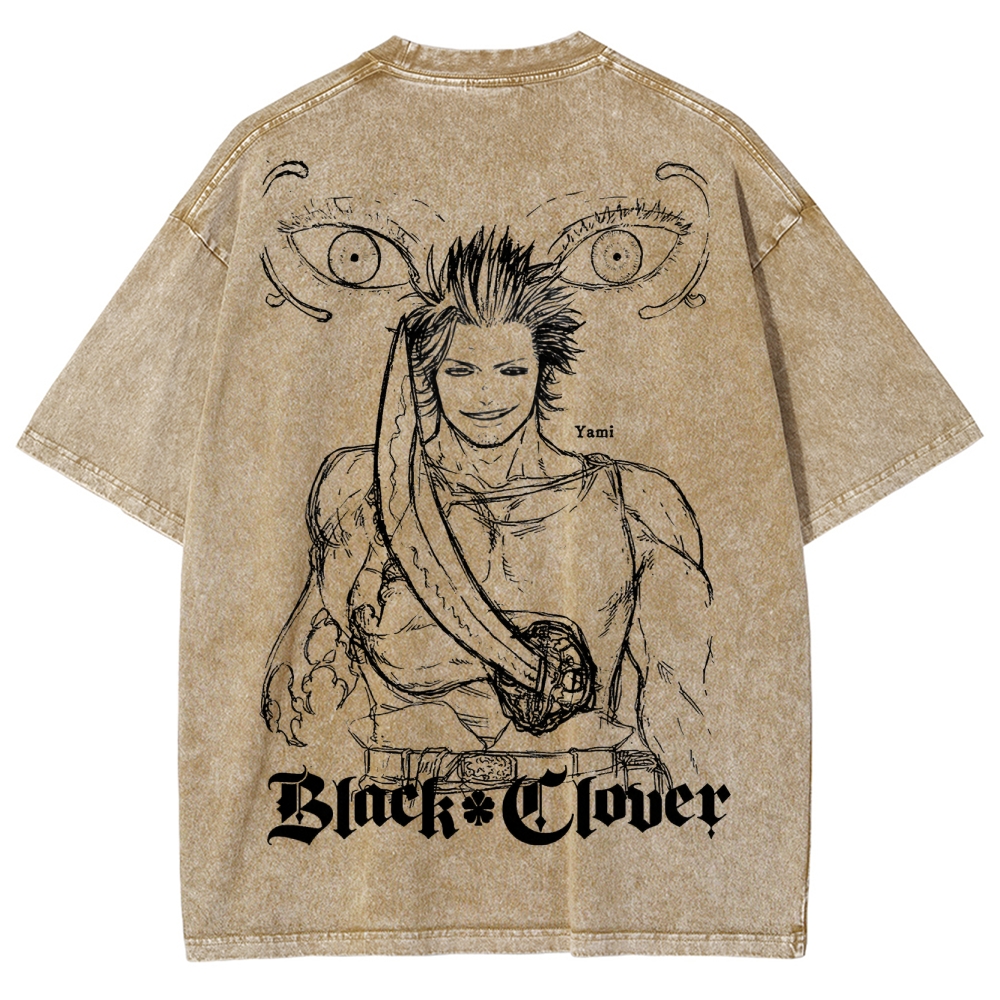 BLACK CLOVER Unisex Fit Washed T-Shirt 2502008150