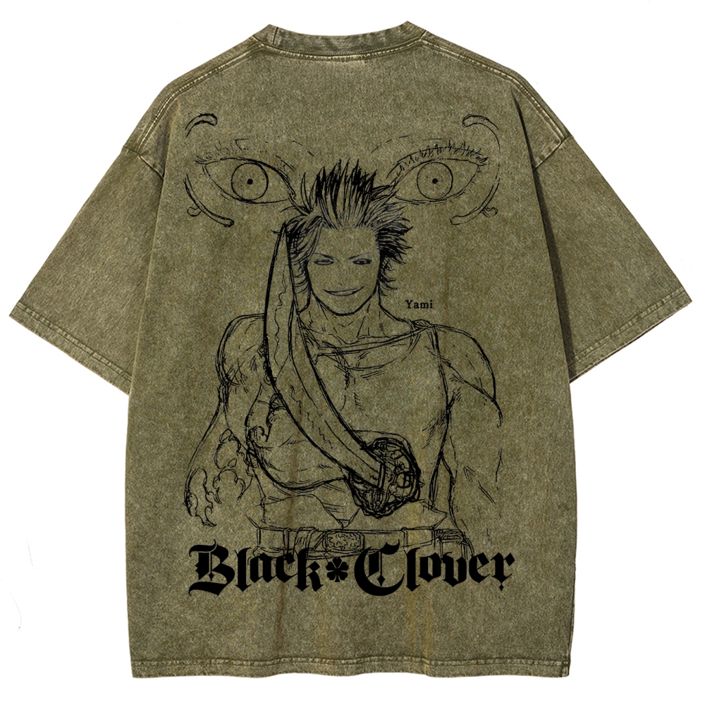 BLACK CLOVER Unisex Fit Washed T-Shirt 2502008150