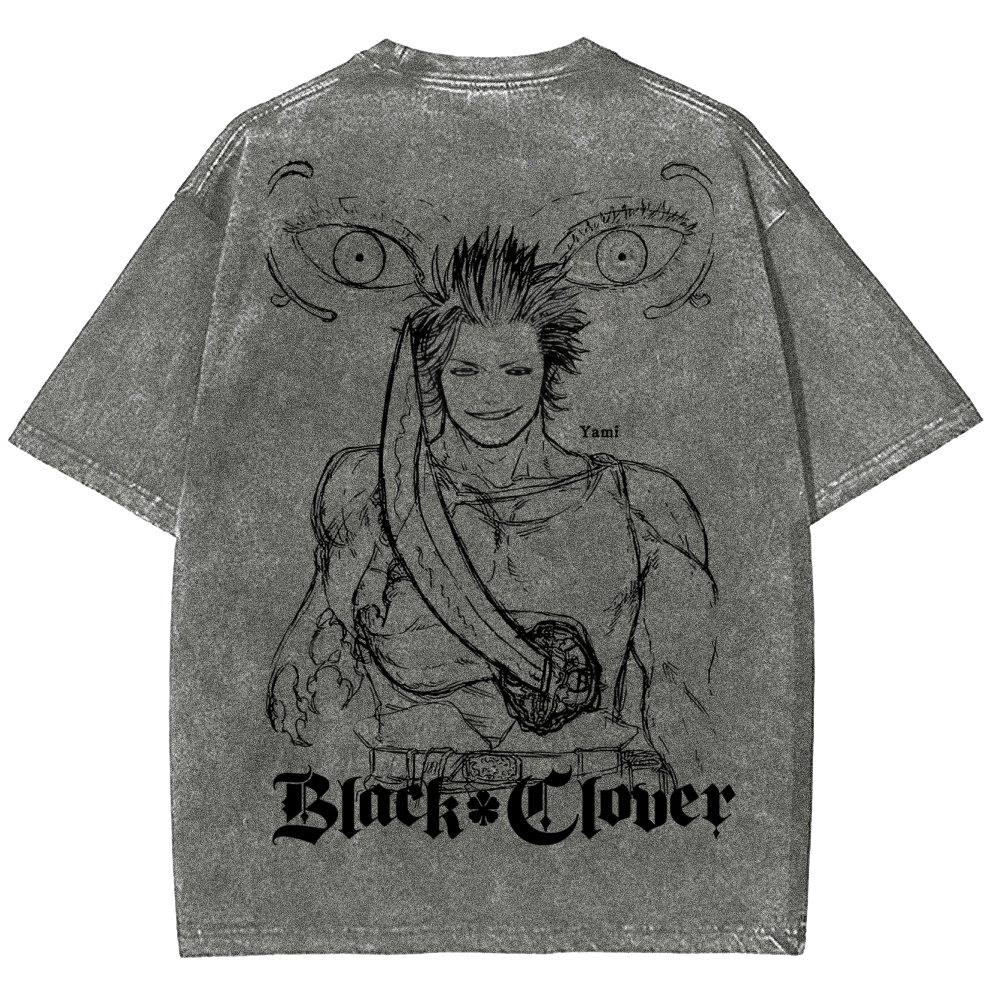 BLACK CLOVER Unisex Fit Washed T-Shirt 2502008150