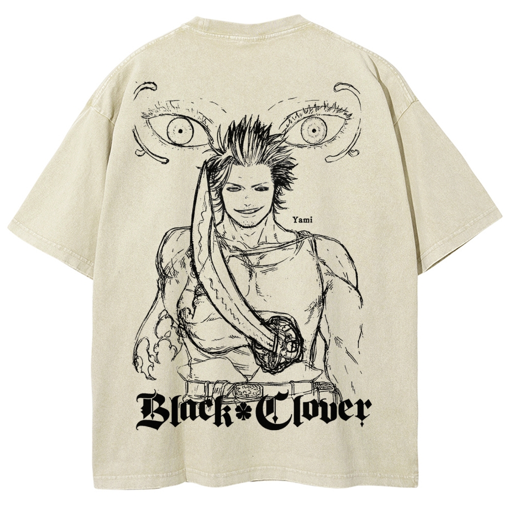BLACK CLOVER Unisex Fit Washed T-Shirt 2502008150