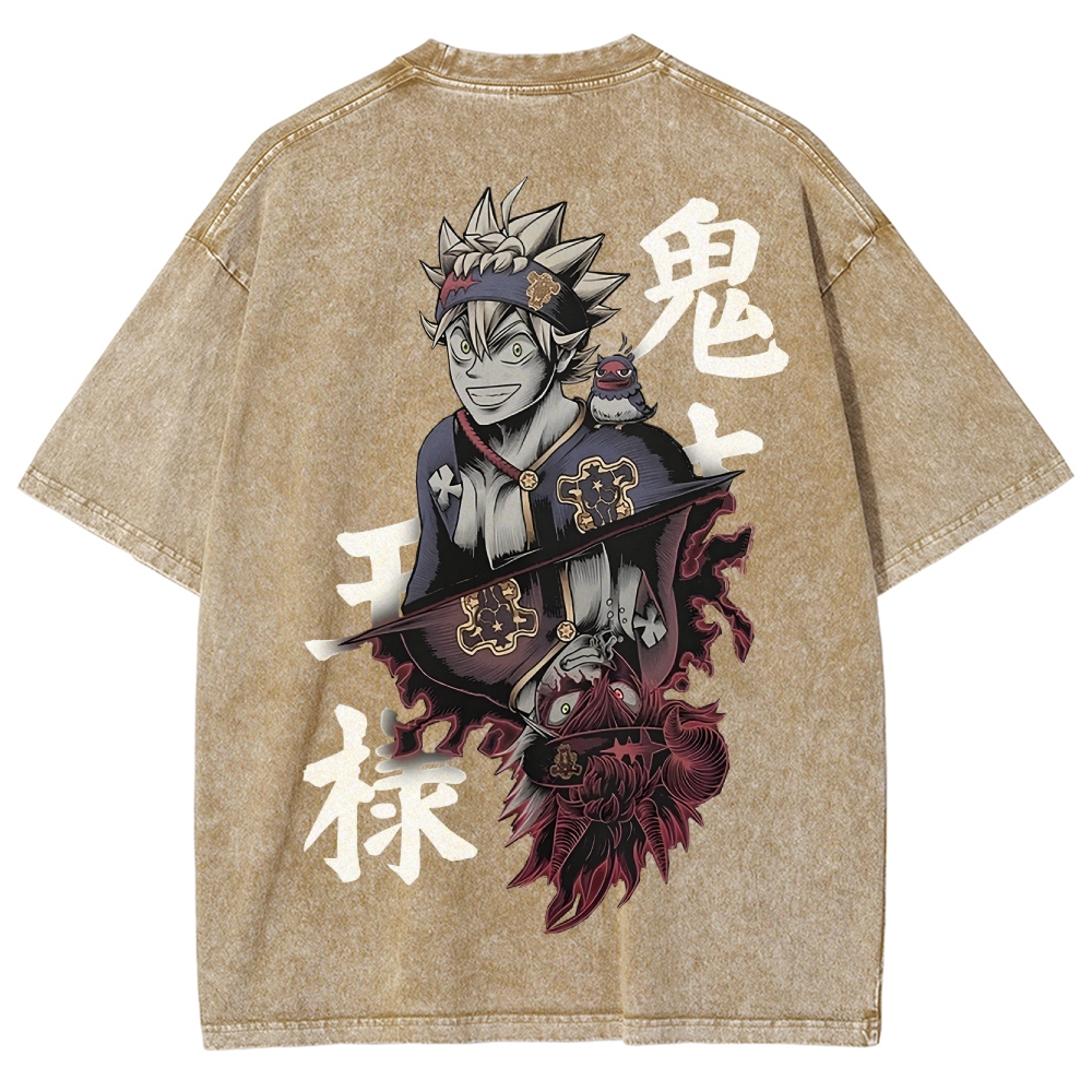 BLACK CLOVER Unisex Fit Washed T-Shirt 2502008152