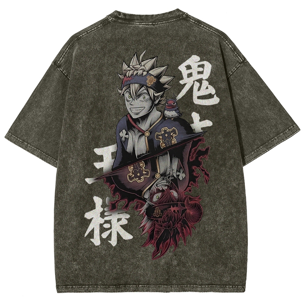 BLACK CLOVER Unisex Fit Washed T-Shirt 2502008152