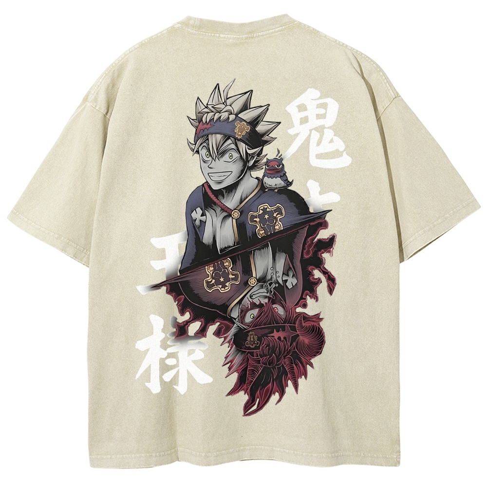 BLACK CLOVER Unisex Fit Washed T-Shirt 2502008152