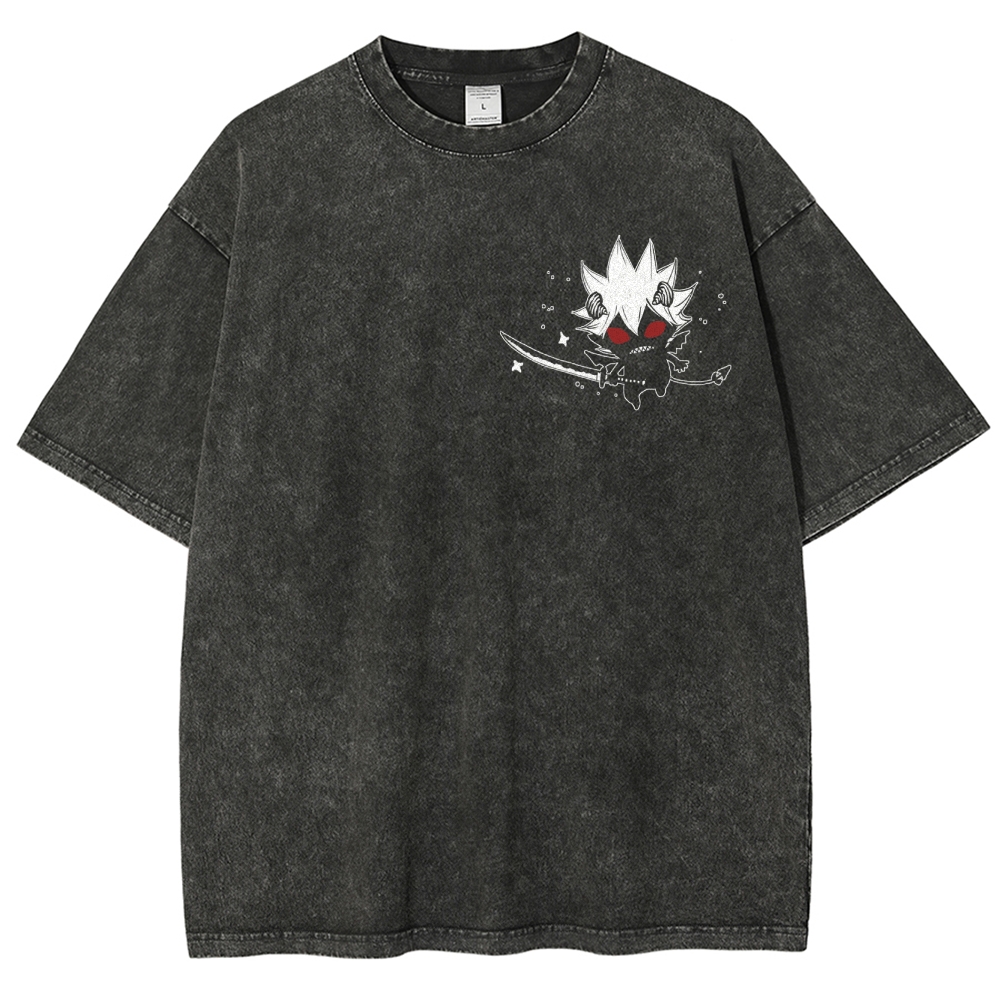 BLACK CLOVER Unisex Fit Washed T-Shirt 2502008163