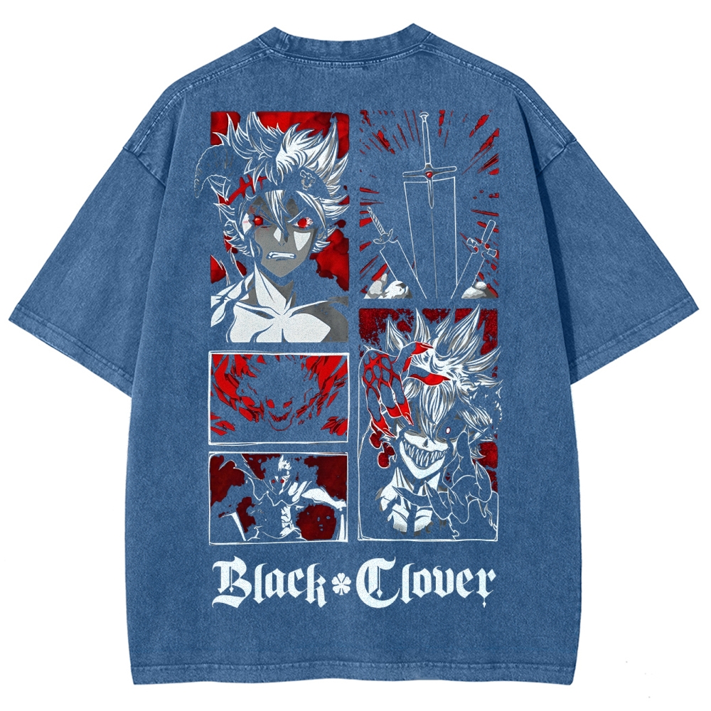 BLACK CLOVER Unisex Fit Washed T-Shirt 2502008163