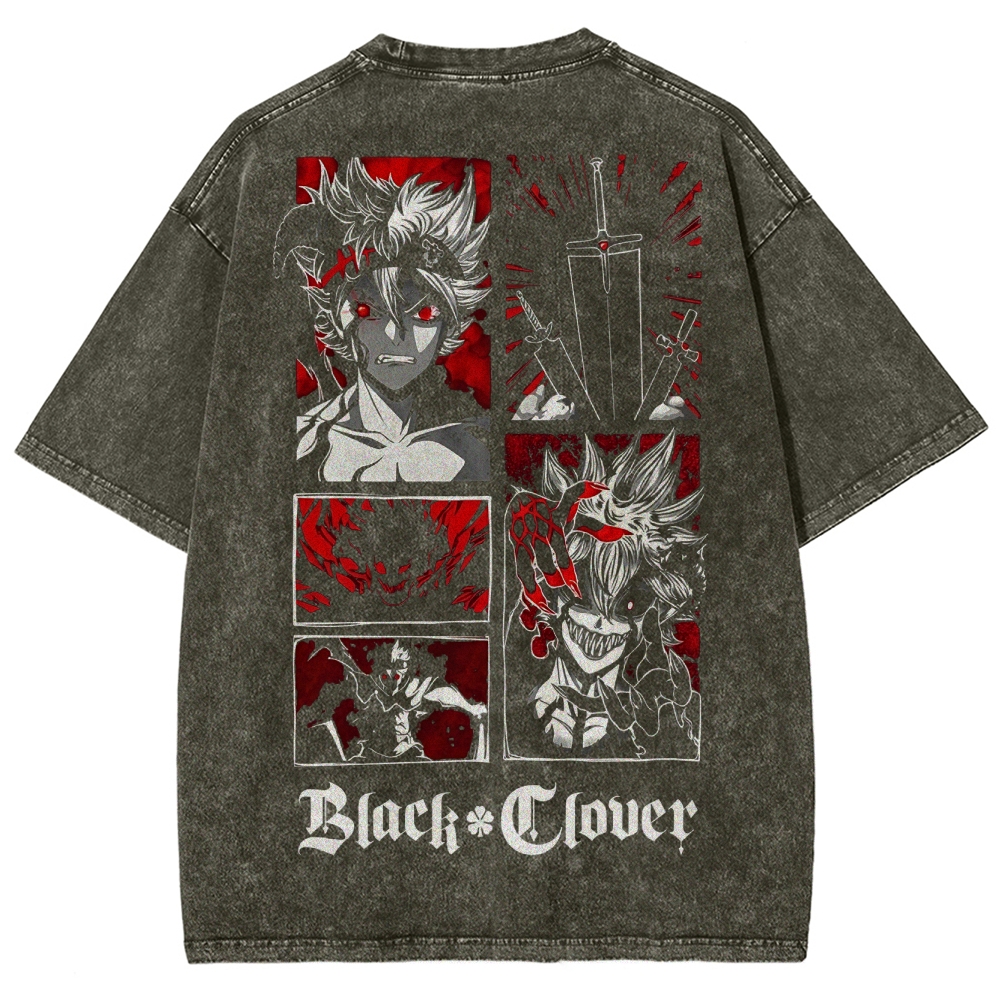 BLACK CLOVER Unisex Fit Washed T-Shirt 2502008163