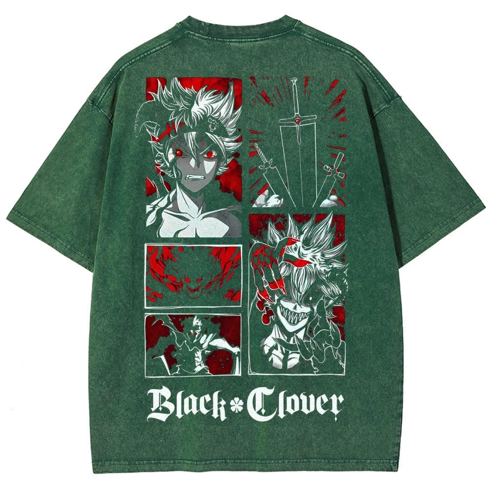 BLACK CLOVER Unisex Fit Washed T-Shirt 2502008163
