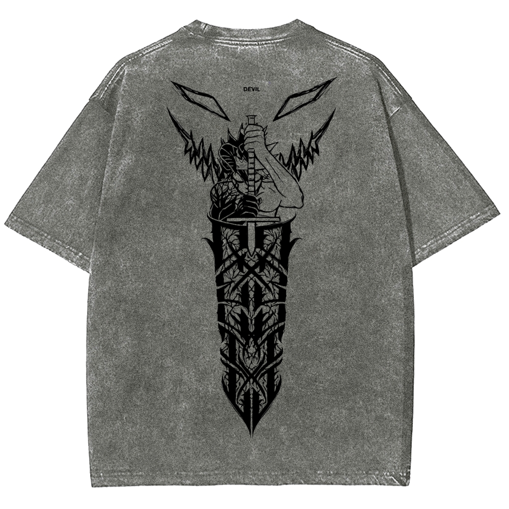 BLACK CLOVER Unisex Fit Washed T-Shirt 2502008168