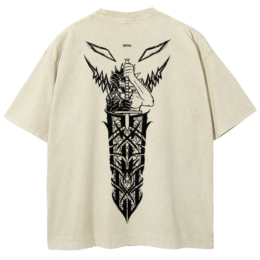 BLACK CLOVER Unisex Fit Washed T-Shirt 2502008168