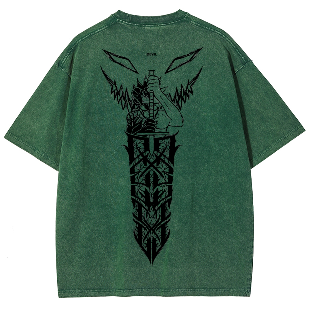 BLACK CLOVER Unisex Fit Washed T-Shirt 2502008168