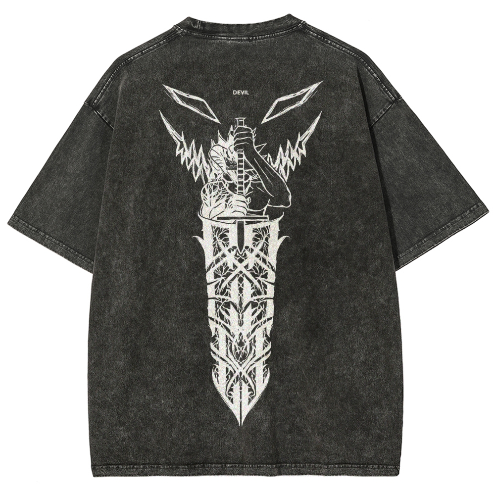 BLACK CLOVER Unisex Fit Washed T-Shirt 2502008168