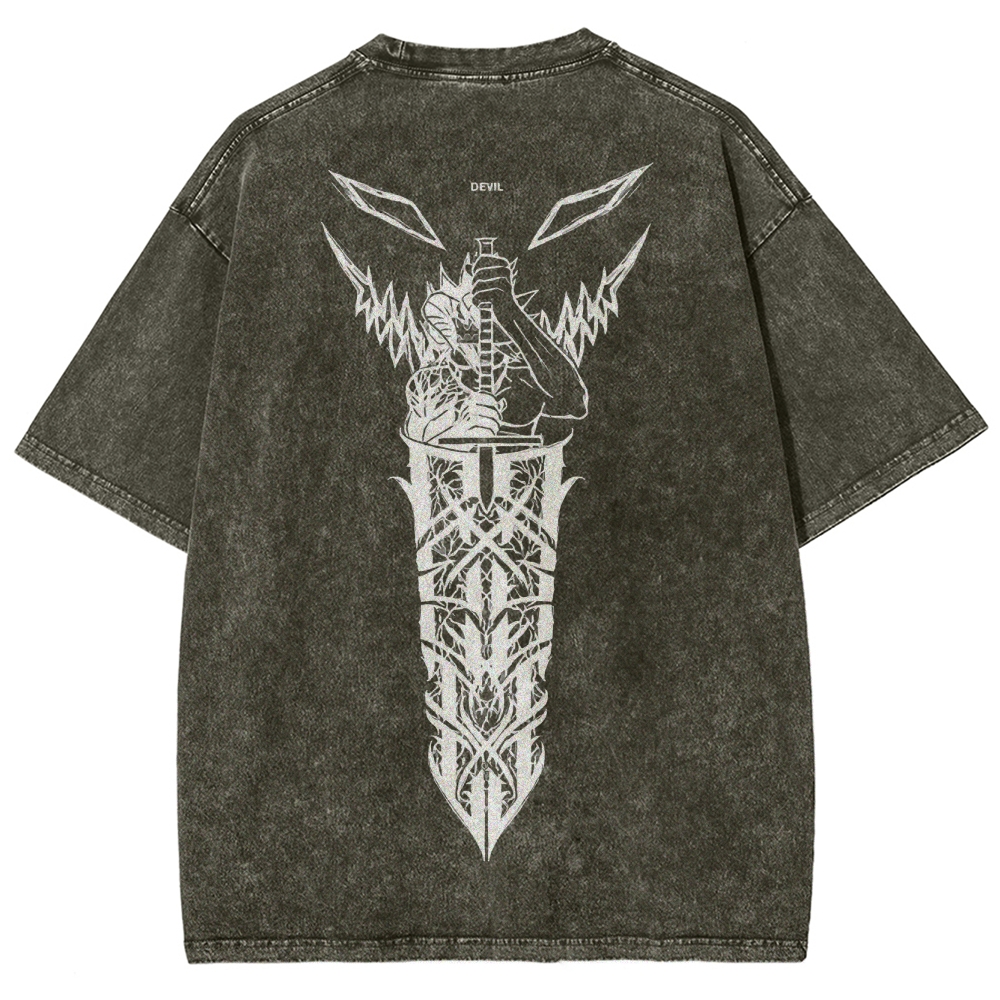 BLACK CLOVER Unisex Fit Washed T-Shirt 2502008168