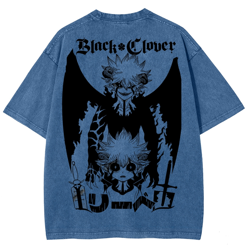 BLACK CLOVER Unisex Fit Washed T-Shirt 2502008176