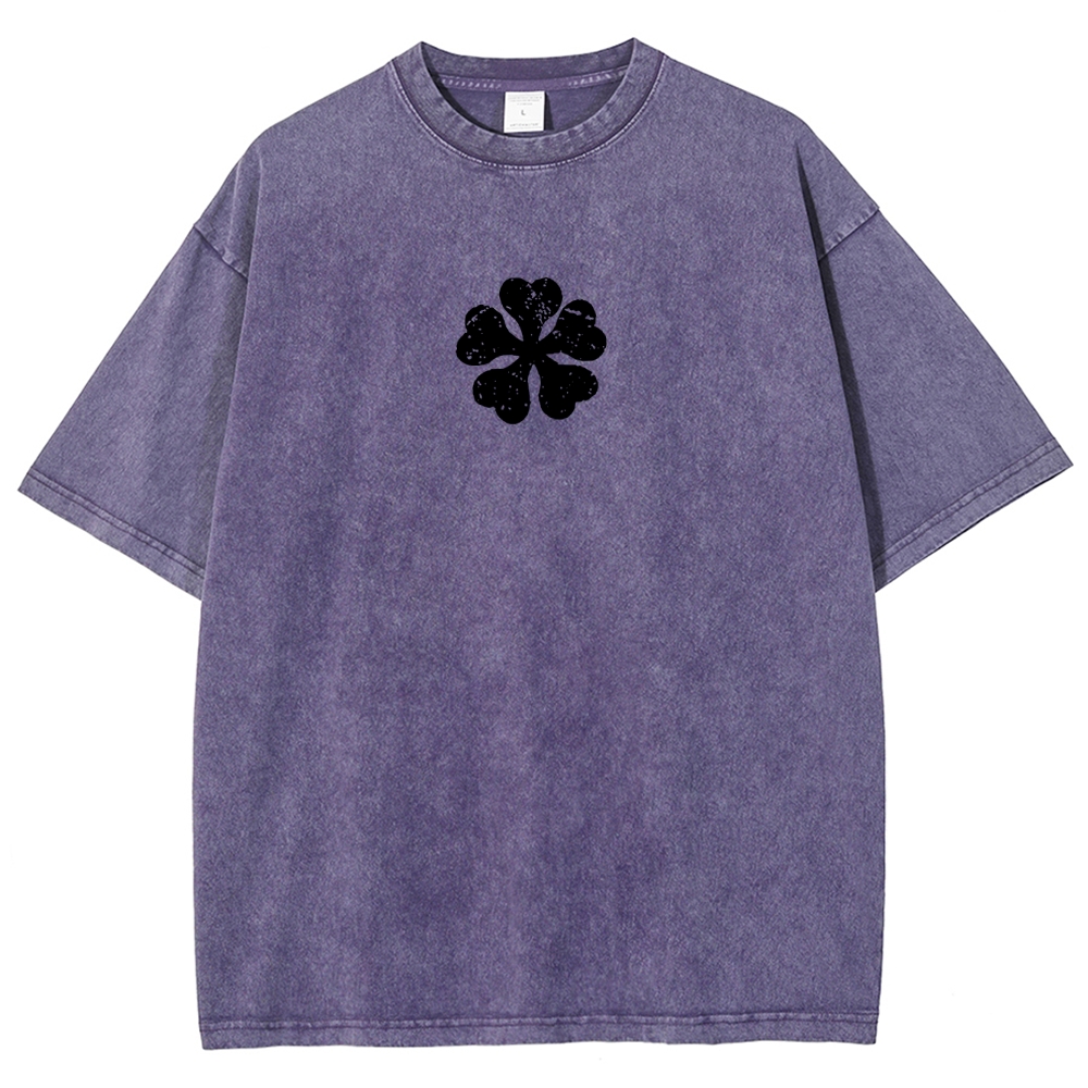 BLACK CLOVER Unisex Fit Washed T-Shirt 2502008176