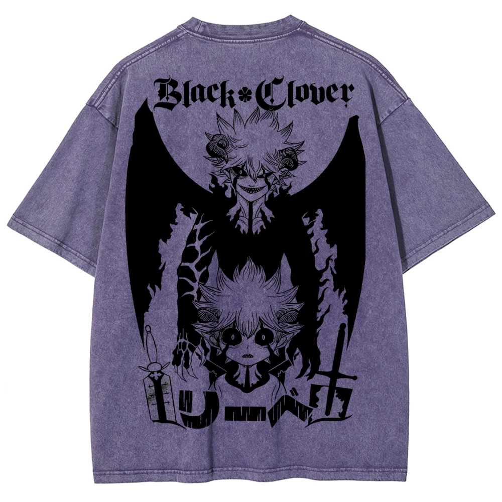 BLACK CLOVER Unisex Fit Washed T-Shirt 2502008176