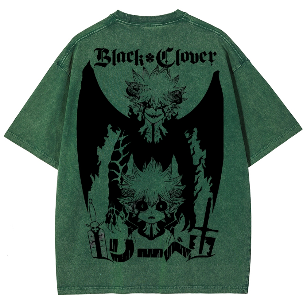 BLACK CLOVER Unisex Fit Washed T-Shirt 2502008176