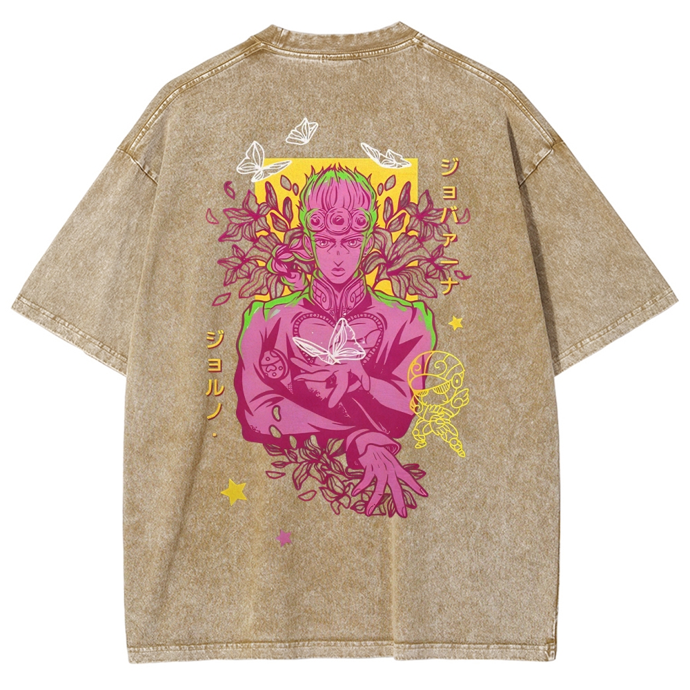 JoJo's Bizarre Adventure Unisex Fit Washed T-Shirt  250207204