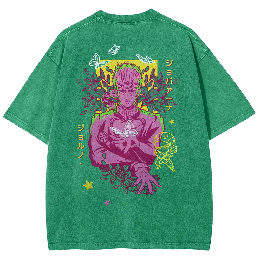 JoJo's Bizarre Adventure Unisex Fit Washed T-Shirt  250207204