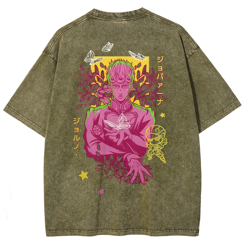 JoJo's Bizarre Adventure Unisex Fit Washed T-Shirt  250207204