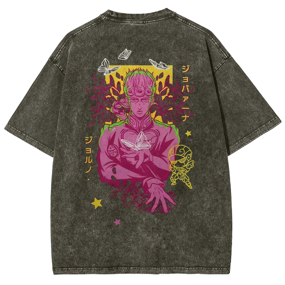 JoJo's Bizarre Adventure Unisex Fit Washed T-Shirt  250207204
