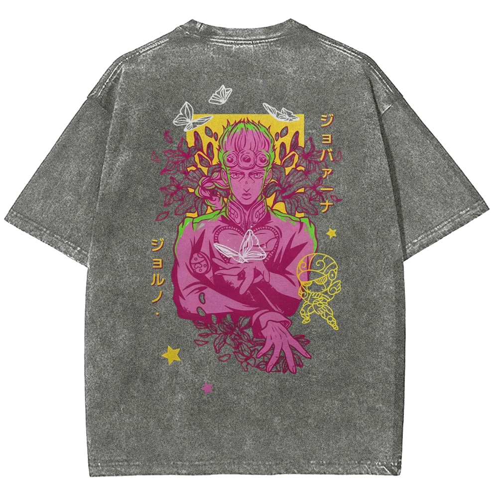 JoJo's Bizarre Adventure Unisex Fit Washed T-Shirt  250207204