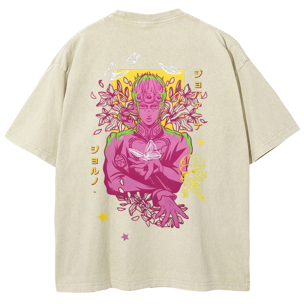 JoJo's Bizarre Adventure Unisex Fit Washed T-Shirt  250207204