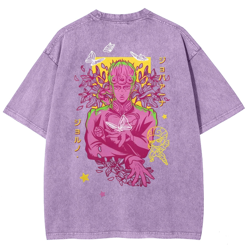 JoJo's Bizarre Adventure Unisex Fit Washed T-Shirt  250207204