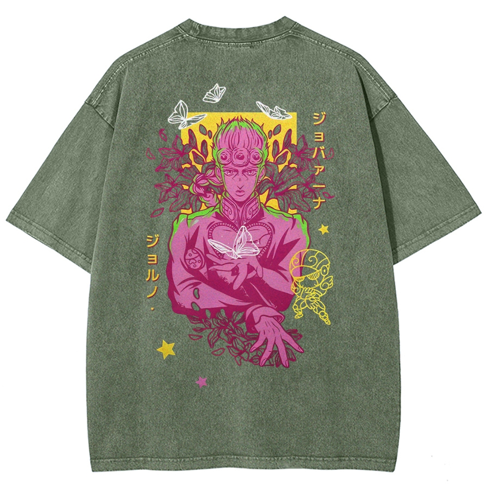 JoJo's Bizarre Adventure Unisex Fit Washed T-Shirt  250207204