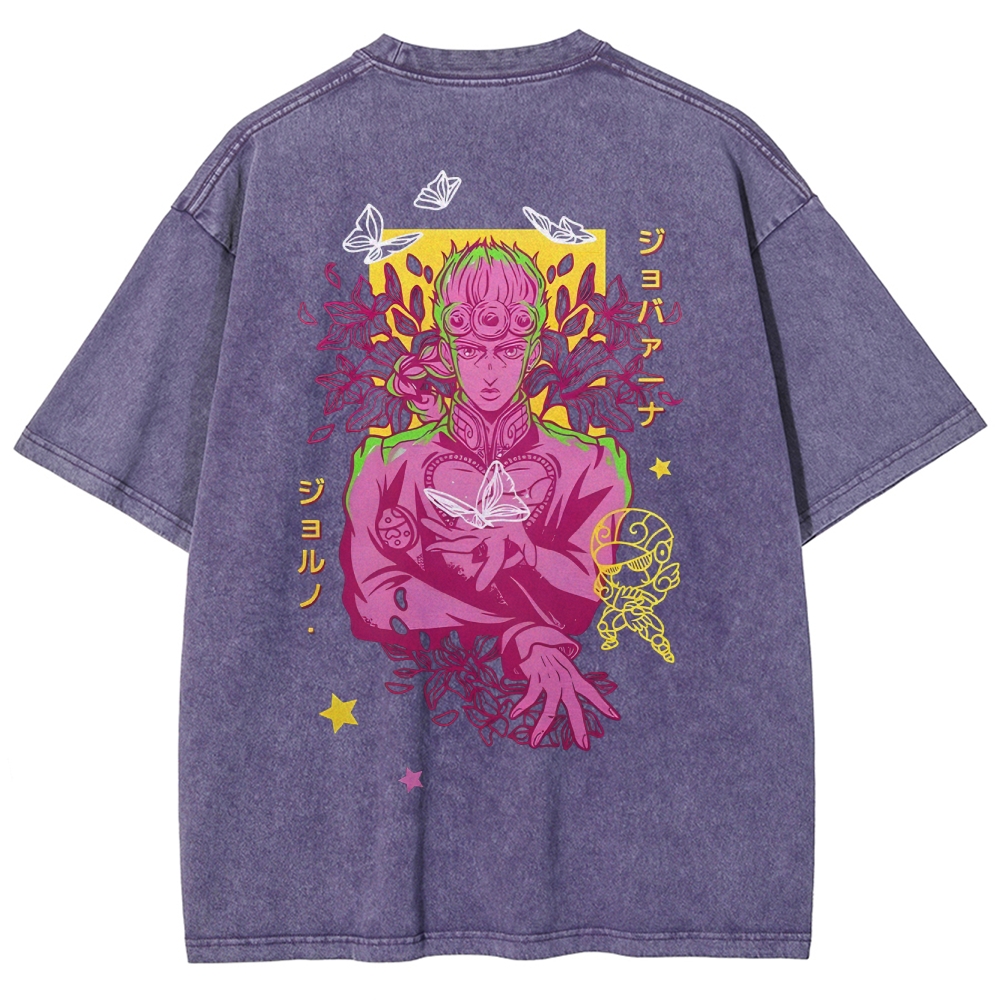 JoJo's Bizarre Adventure Unisex Fit Washed T-Shirt  250207204