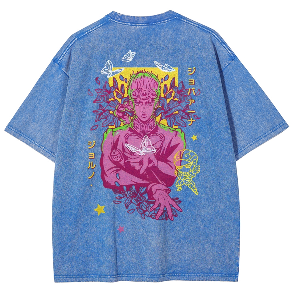 JoJo's Bizarre Adventure Unisex Fit Washed T-Shirt  250207204